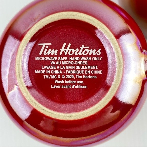 Tim Hortons Iridescent Red Mug Set 2020 Limited Edition Maple Leaf Coffee Cup - Picture 6 of 6